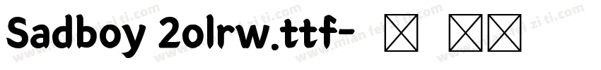 Sadboy 2olrw.ttf字体转换
